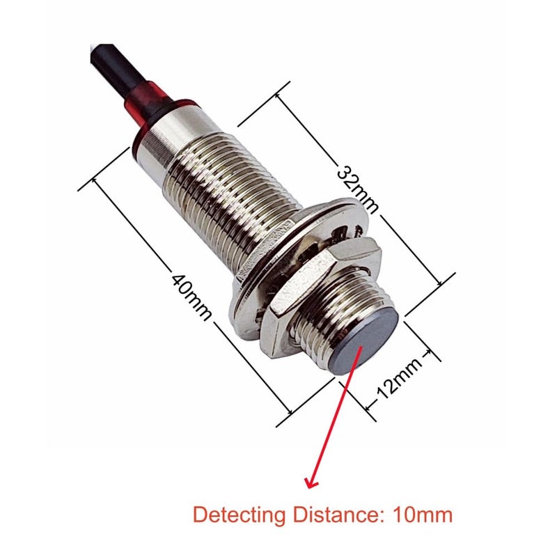 Haldzemo NJK-5002C Hall Effect Sensor M12 Proximity Switch NPN NO 3 Wires Detection Approach Switch 10mm Normally Open (4 Pack) - Image 2